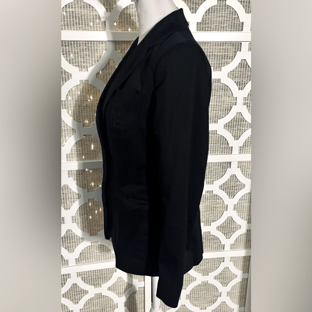 VINTAGE RALPH LAUREN BLACK LINED PEARLIZED BUTTONS VINTAGE RETRO CREST LOGO - Picture 13 of 16